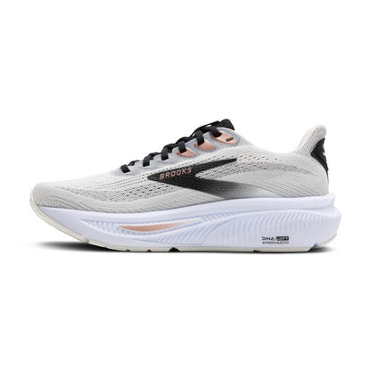 Brooks Women’s Ghost 17 Neutral Running Shoe - White/Black/Rose Gold - 7.5 Medium