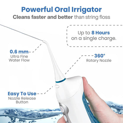 AquaSonic Home Dental Center Rechargeable Power Toothbrush & Smart Water Flosser - Complete Family Oral Care System - 10 Attachments and Tips Included - Various Modes & Timers (Black)