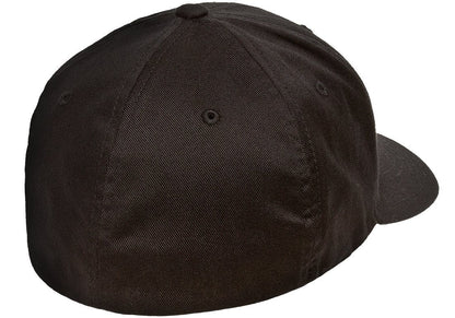 Yupoong Mens Athletic Fitted Baseball Cap, Black, Large-X-Large US