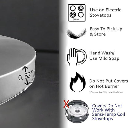 Coffee Stove Burner Covers, Dining Room Gas Stove Burner Covers 8 ＆10 Inches Stove Top Covers Electric Stove 4 Pcs Metal Stove Cover Gas Stove Top Covers, Cooktop Decorative,Home Kitchen Decorations