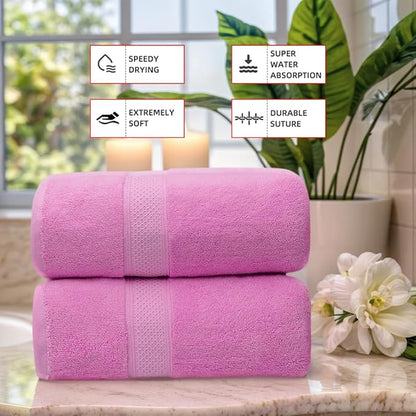 Fluffy Cotton Bath Towels Set650GSM, 2-Piece Set, Thickened and Enlarged