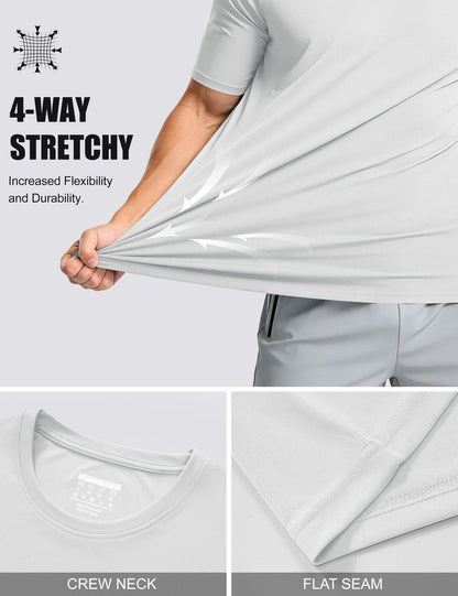 Outdoor Shirts for Men Dry Fit Hiking Shirt UPF 50+ Fishing Shirts Lightweight Breathable Shirts Gym Workout Running Shirts