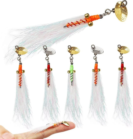 Dovesun Fly Fishing Lures - Wet Flies for Bass, Sunfish, Pike & Trout | 5PCS/10PCS Set