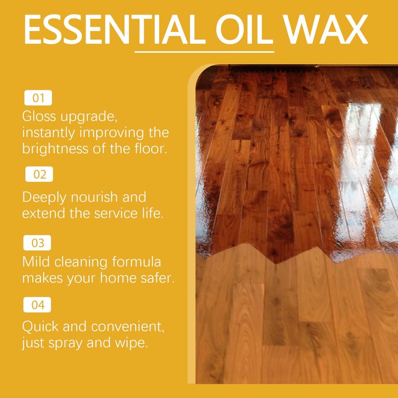 JAKEHOE Beeswax Wood Polish, Natural Beeswax Spray for Dull Furniture Care, Cleans, Polishes, Protects, Non-Greasy Wood Cleaner for Furniture, Floors (2PCS*120ML)