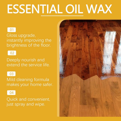 JAKEHOE Beeswax Wood Polish, Natural Beeswax Spray for Dull Furniture Care, Cleans, Polishes, Protects, Non-Greasy Wood Cleaner for Furniture, Floors (2PCS*120ML)