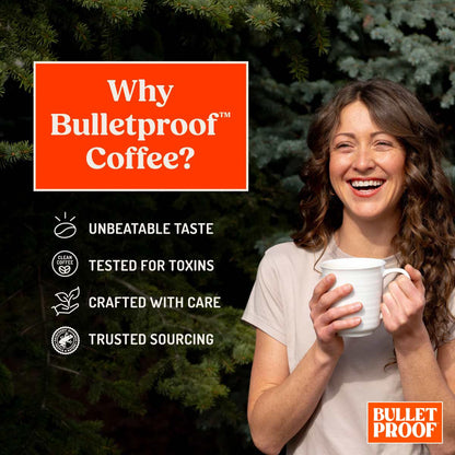Bulletproof The Mentalist Medium-Dark Roast Ground Coffee, 12 Ounces, Clean Coffee Tested for Toxins, Packaging May Vary