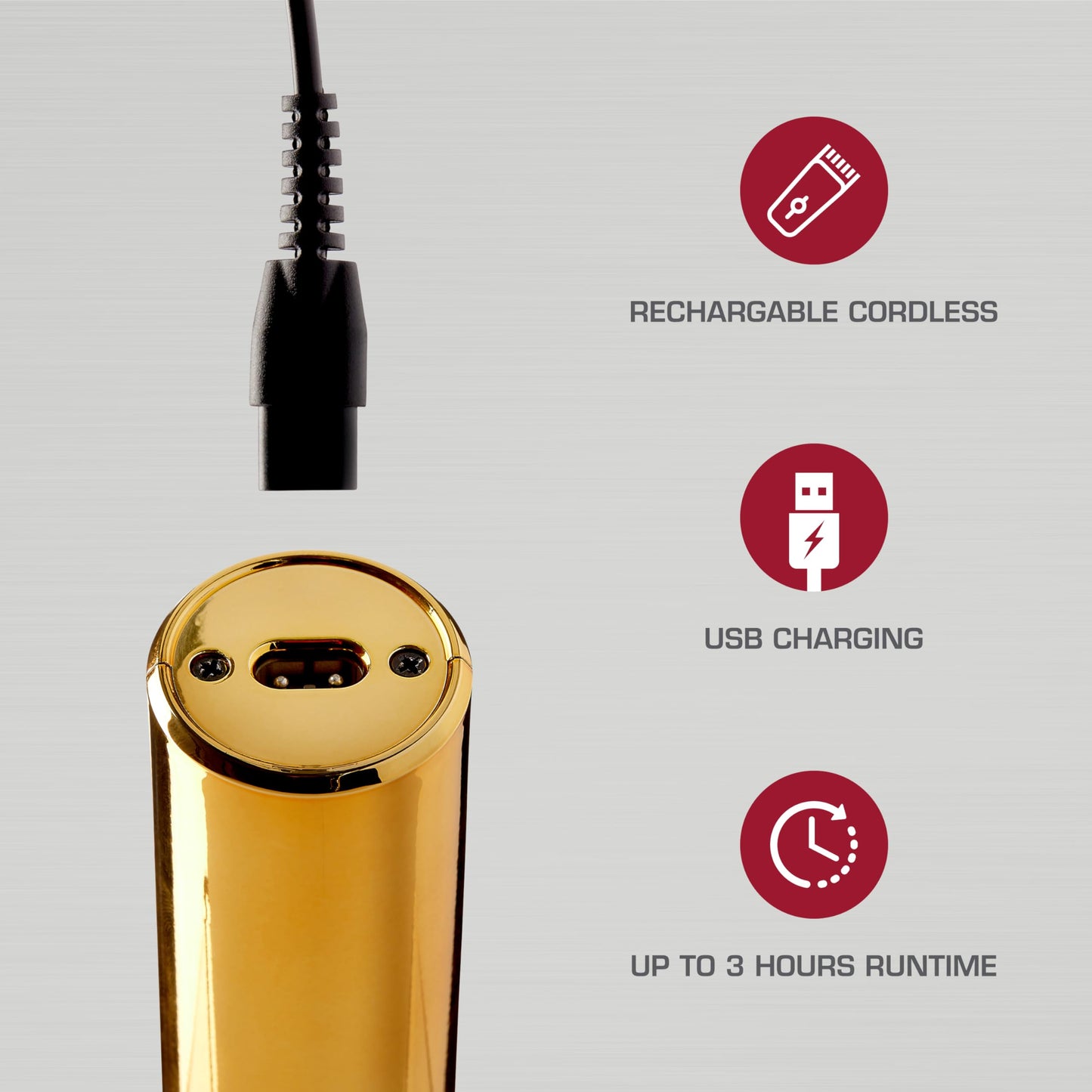 KISS Precision Blade Cordless Trimmer with Stainless Steel T-Blade, Powerful High-Torque, High-Speed Motor, 3 Blade Guard Attachments & Blade Cover, USB Cable & Long-Lasting Lithium Ion Battery