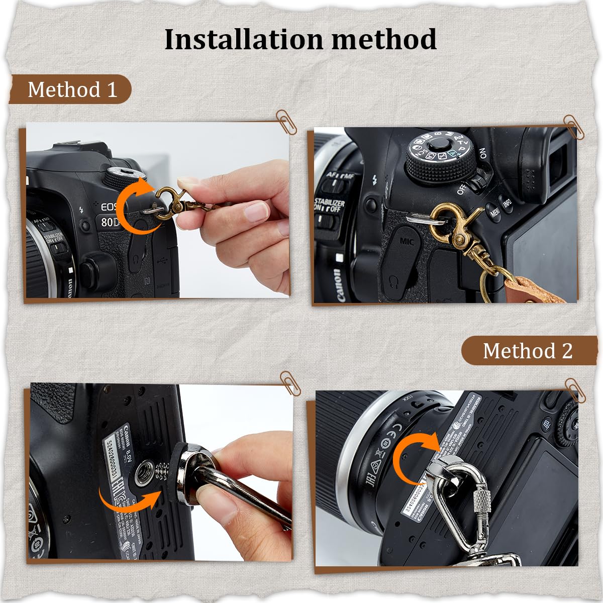 Jumyee Double Camera Harness Strap for 2 Cameras, Adjustable Shoulder Leather Camera Strap for Photographers, Professional Camera Harness for DSLR/SLR for Wedding, Wild, News(Brown Stitched)