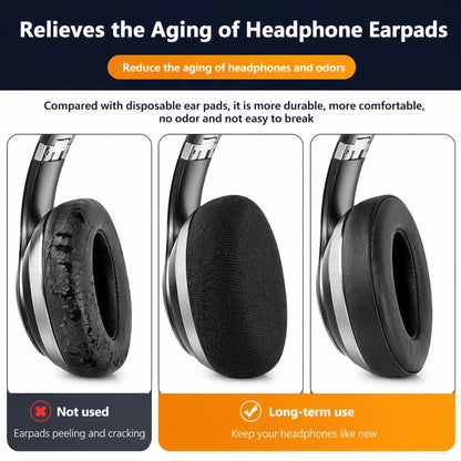 HAOQUOOU 2 Pairs Headphone Earpad Covers，Replacement Earpads Cushions， Headphone Sweat Covers Washable and Stretchable Ear Pads Protectors for Gym Libraries, Studying Gaming (9-11 cm)