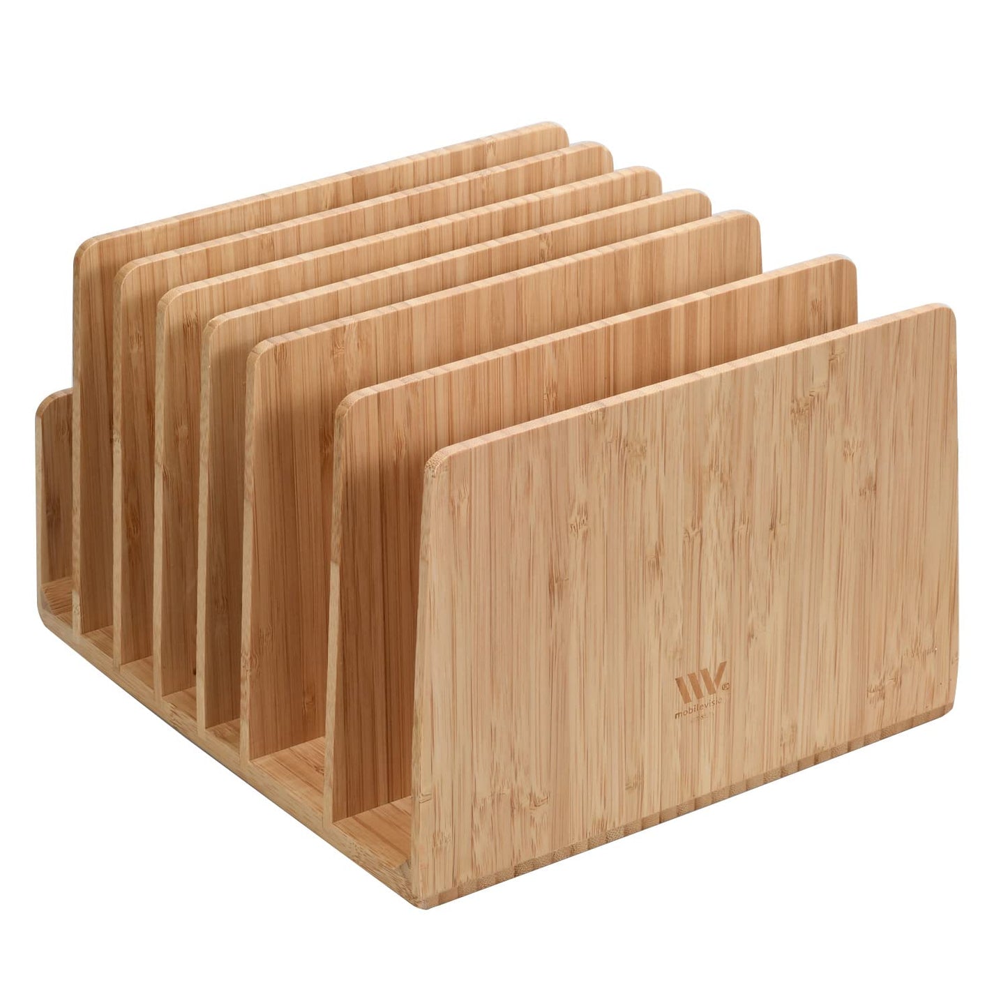 MobileVision Bamboo Device Organizer for Smartphones, Tablets and Laptops, 10 Slots