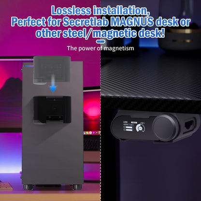 Under Desk Mount Holder for SteelSeries Arctis Nova Pro Wireless Base Station–Arctis Pro Wireless NOVA Magnetic Mount Secretlab MAGNUS Version ,Headphone Hanger Stand for Arctis Nova Pro Wireles