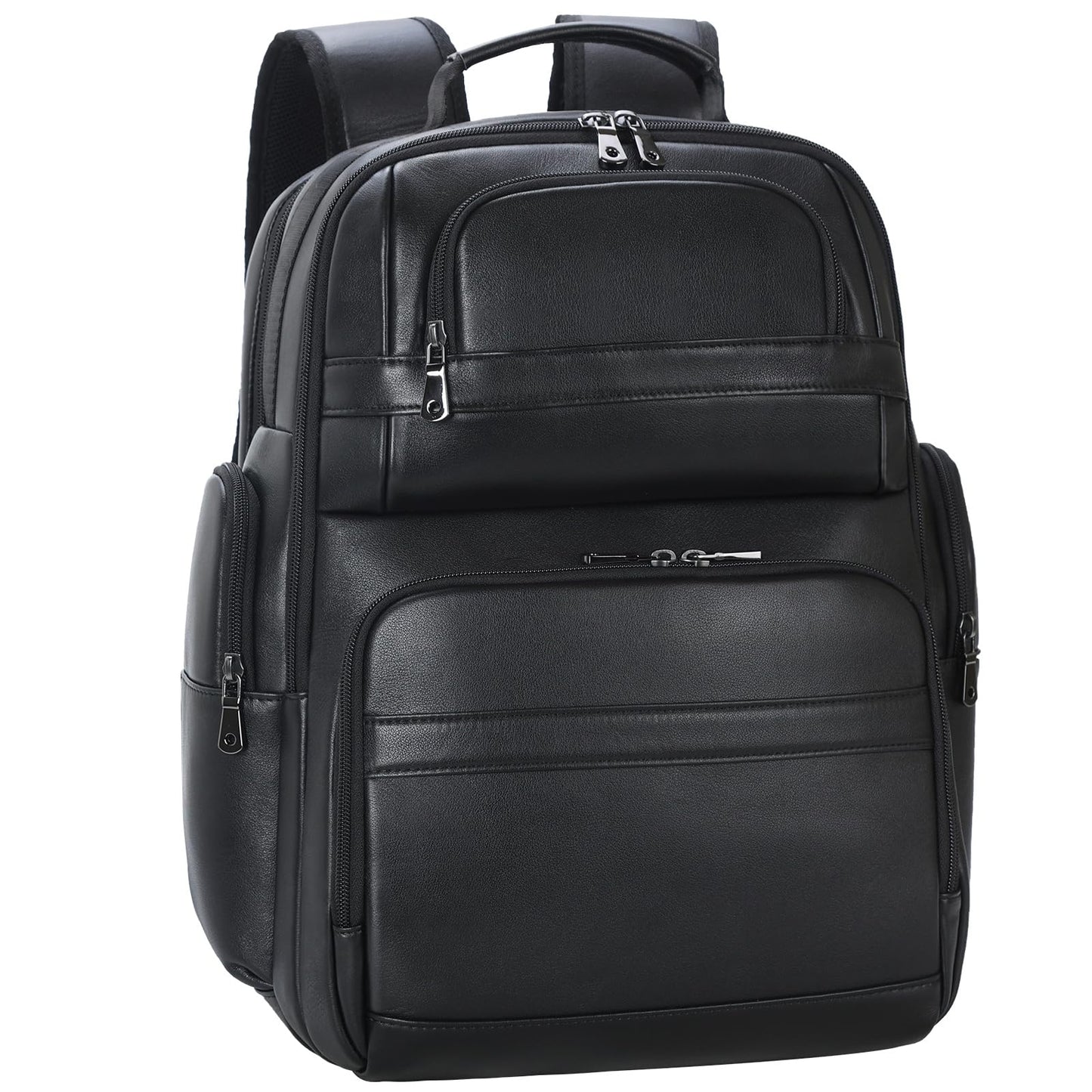 TIDING Genuine Leather Backpack for Men 15.6" Laptop Computer Bag Travel Camping Rucksack Daypacks