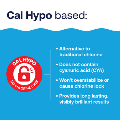 HTH 52036R Pool Care Shock Advanced, Swimming Pool Chemical - Cal Hypo Formula, Prevents Bacteria & Algae, Restores Crystal Clear Water - Shock Treatment, (6 Pack)