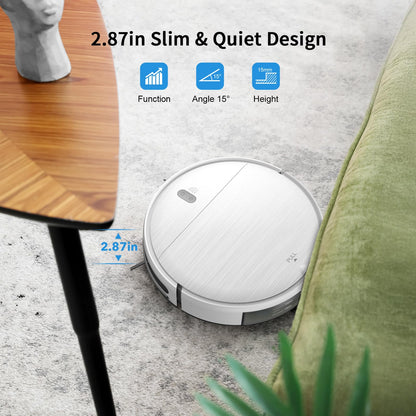 MAMNV Robot Vacuum and Mop,2 in 1 for Carpet & Hard Floor,Robotic Vacuum Cleaner with Alexa/Voice/App,Powerful & Quiet for Pet Hair,Slim 2.87",Self-Charging & Zigzag Path Cleaning