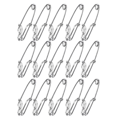 Cunyuer 15PCS Longline Trotline Clips, 1.8x60mm Fishing Snapper Clips, Stainless Steel Long Line Tuna Clip, Quick Connect Fishing Accessory