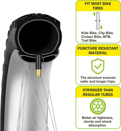 2 Pack 20x2.125/2.40 Bike Tube, 20x2.40 Bike Tube with 35mm AV, Premium Butyl 20x2.35 Tube with 2 Tire Levers, 20x2.125/2.20/2.25/2.30/2.35/2.40 Compatible with MTB, City Bikes by Hydencamm