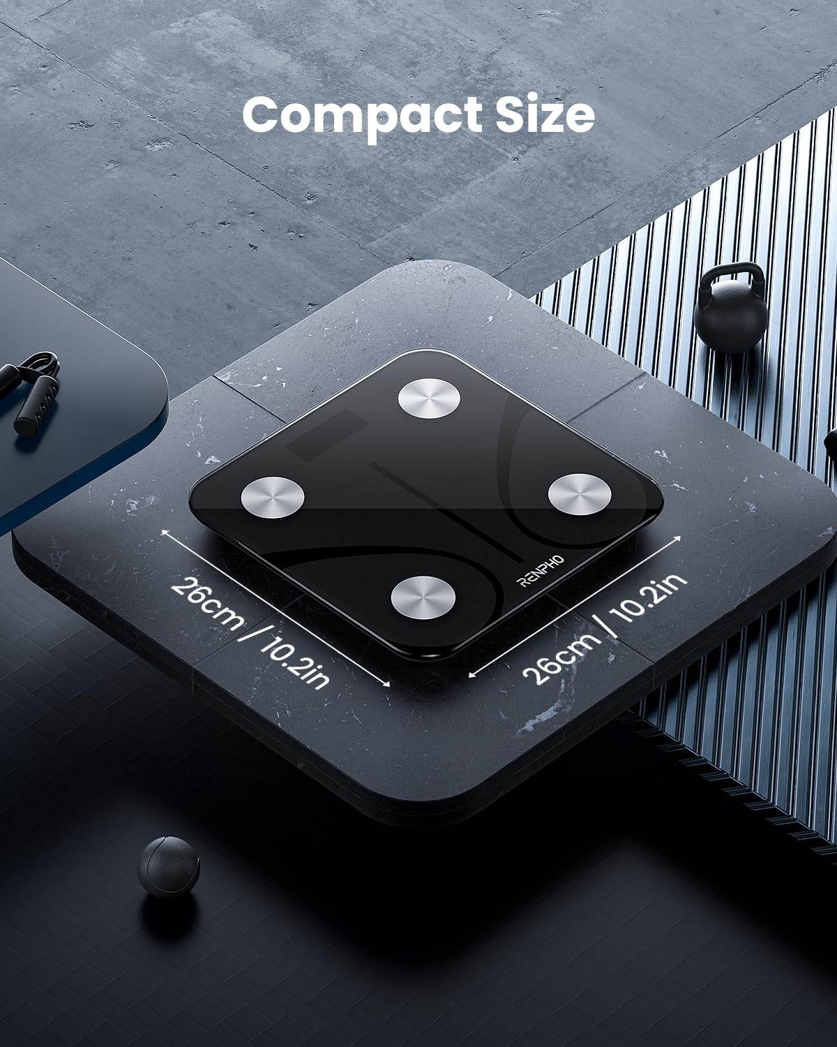 RENPHO Smart Scale for Body Weight, Digital Bathroom Scale BMI Weighing Bluetooth Body Fat Physician Scale, Body Composition Monitor Health Analyzer with Smartphone App, 400 lbs - Elis 1