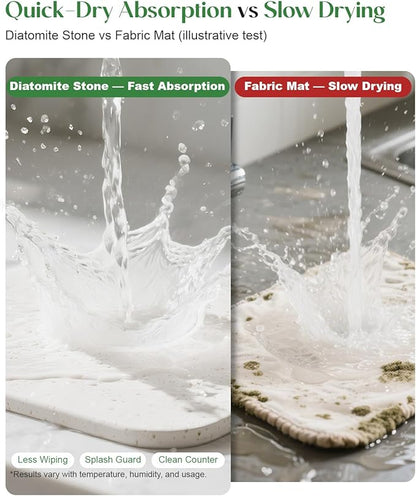 Stone Drying Mat for Kitchen Faucet: Diatomite Stone Drying Tray