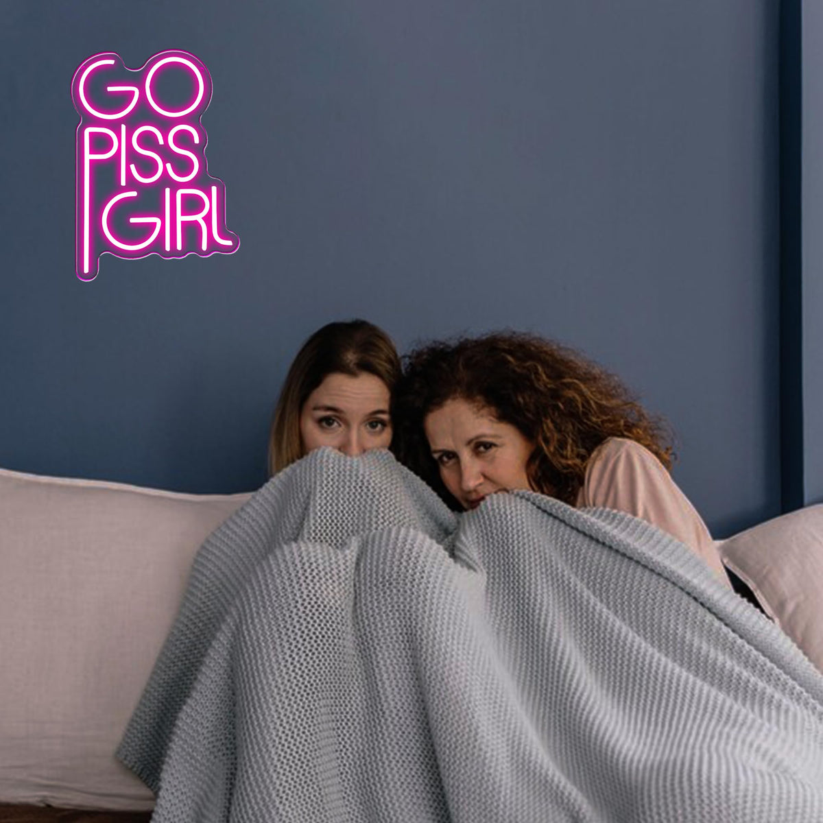 GO PISS GIRL Neon Sign Funny Dimmable LED Light Up Sign Pink Aesthetic Pop Culture Wall Decor for Dorm Room, College Apartment, Bathroom, Party, Birthday Gift, USB Powered(14.5 * 10.6in)