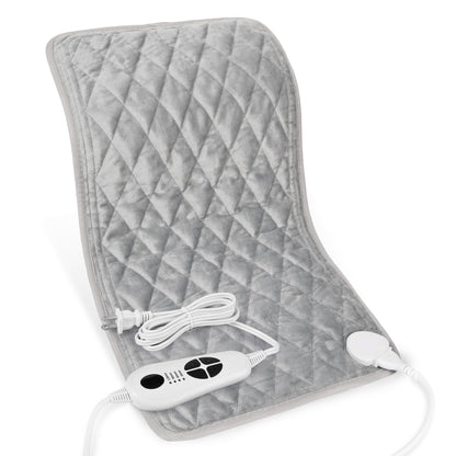 Heating Pad,Electric Heating Pads for Back,Neck,Abdomen,Moist Heating Pad for Shoulder,Knee,Arms,Legs,Dry/Moist Heat & Auto Shut Off,Birthday Gifts for Men and Women(Light Gray, 24''×12'')