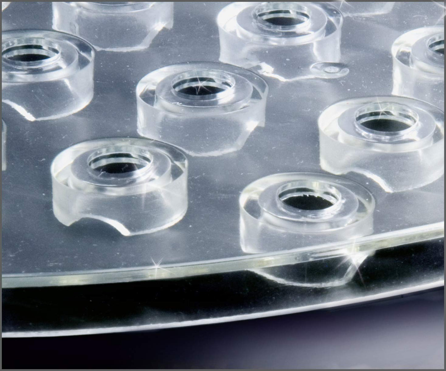 Wenko Sink mat Kristall Transparent-Extra Strong, Round, 31 x 31 x 1 cm