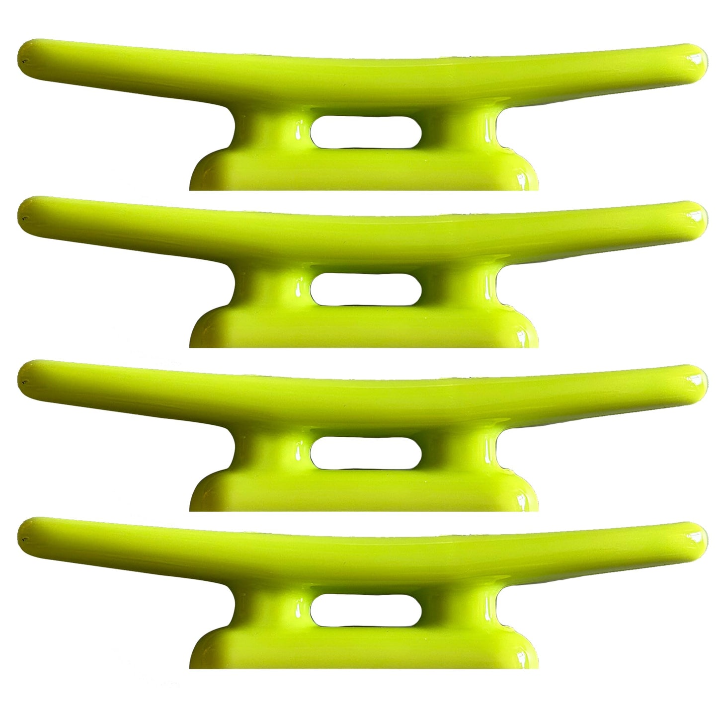 Laorde Nylon Boat Cleats Green, 4"/5"/6"/8", Marine Grade Dock Cleats for Rope, Kayak, Mooring, Canoe, Maritime Decor, Tie Down (4 inch 4 Pack)