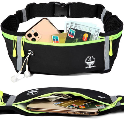 Slim Running Belt Fanny Pack for Women Men, Jogging Pouch Waist Pack Money Belt Bag Phone Holder for Running Hiking Traveling