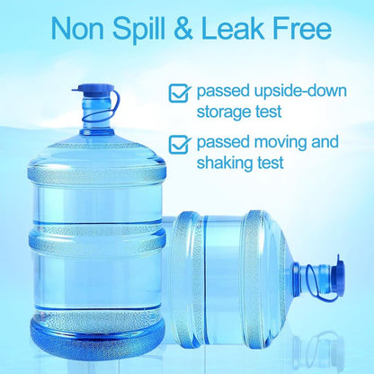 Xaxuqtu【5 PCS】3 & 5 Gallon Water Jug Cap, Upgrade Reusable Replacement Caps, Non Spill Lids for 55mm Water Bottle