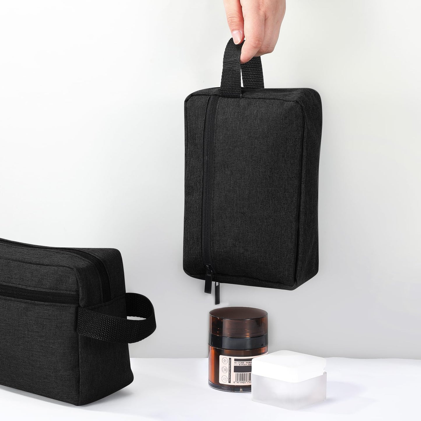 Paterr 32 Pcs Travel Toiletry Bag for Men Women Large Water Resistant Shaving Bag Hanging Cosmetic Bag Makeup Travel Pouch Foldable Toiletry Organizer with Divider Handle for Toiletries Accessories