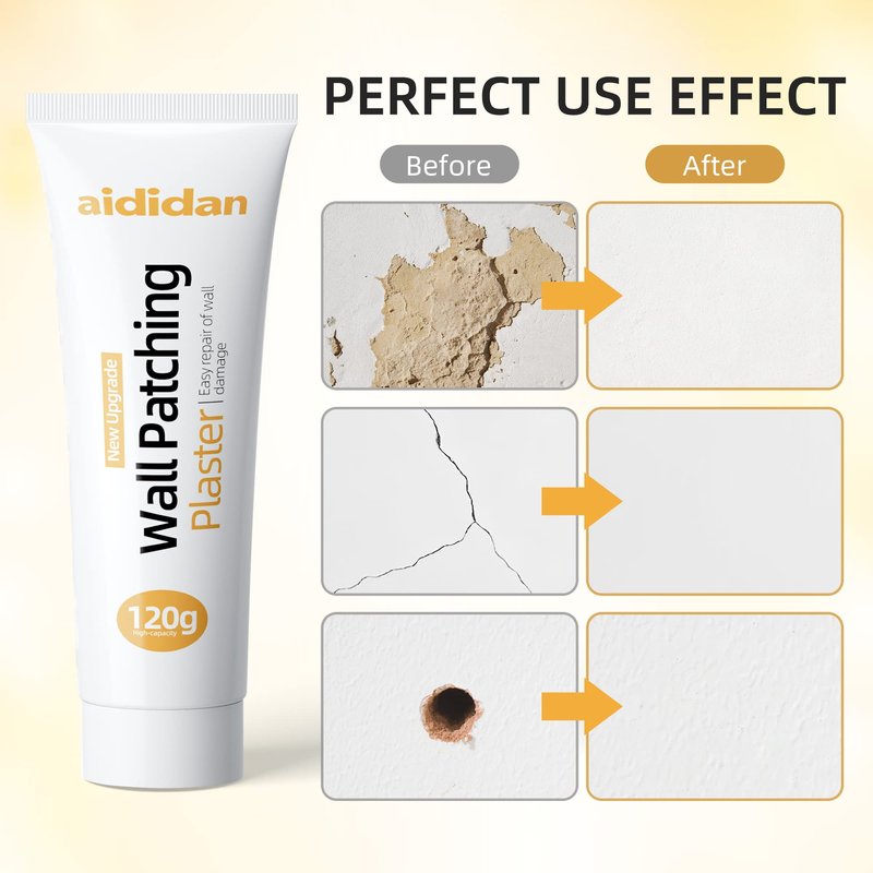 2pcs Drywall Repair Kit Hole Repair Patch Kits Wall Spackle Repair Paste Wall Mending Agent Quick Fix Solution for Home Wall, White Repair Putty Plaster Dent & Wood Scratch Repair