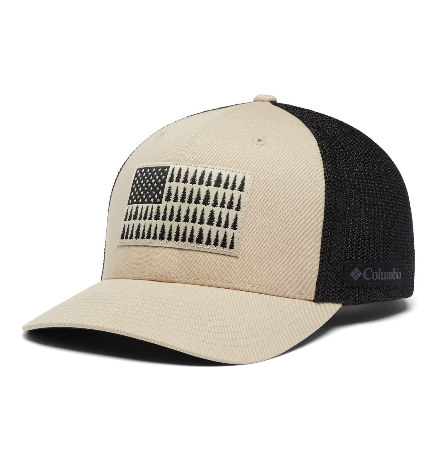 Columbia Unisex Tree Flag Mesh Ball Cap - High, Ancient Fossil/Black, Small/Medium