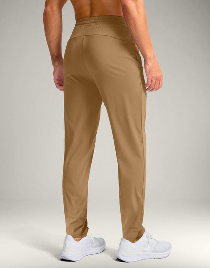 Pudolla Extra Long Sweatpants for Men with Zipper Pockets Men Tall Sweatpants for Athletic,Workout,Running（Dark_Khaki 36-L