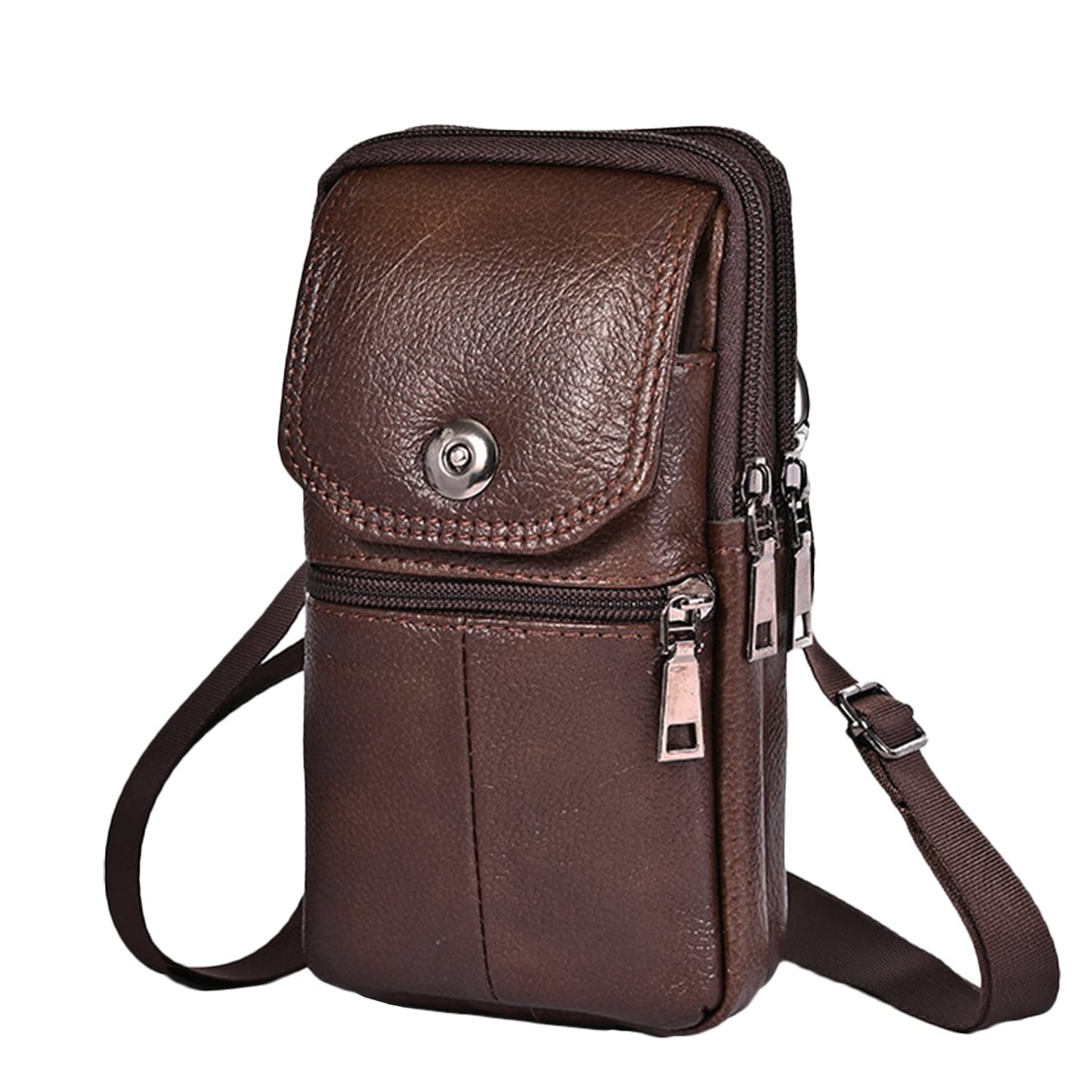 YIUMLMN Leather Cigarette First Layer Cowhide Material Lighter Holder Leather Cigarette Case Stylus Belt Clip Case Crossbody Bag Wallet Purse Cell Phone Pouch