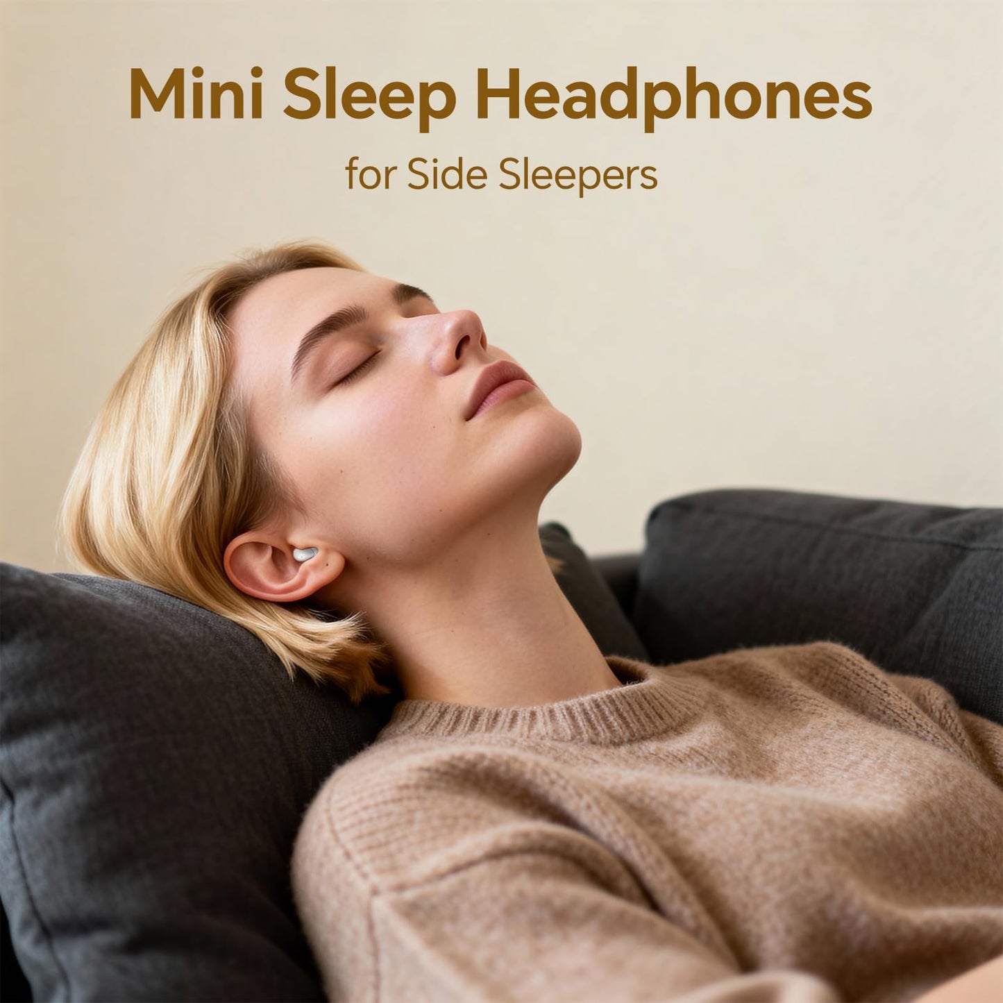 Smallest Invisible Mini Earbuds Wireless Bluetooth, Low Profile Micro Tiny Discreet Hidden Earbuds for Work, Small Headphones, Invisible Sleep Wireless Earphone IPX5 Waterproof for Small Ear Canals