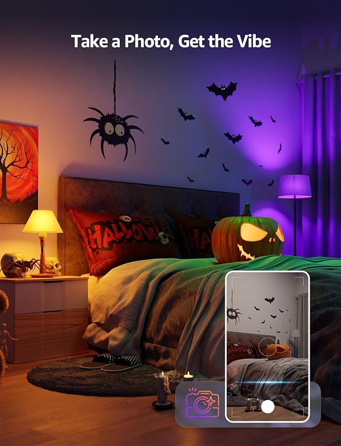 Lepro B1 AI Smart Light Bulbs - WiFi & Bluetooth RGBWW Color Changing LED Bulb Works with Alexa & Google Assistant, Personalized Al Lighting Designer, AI Voice Control, Music Sync, 2.4GHz Only, 4 Pack