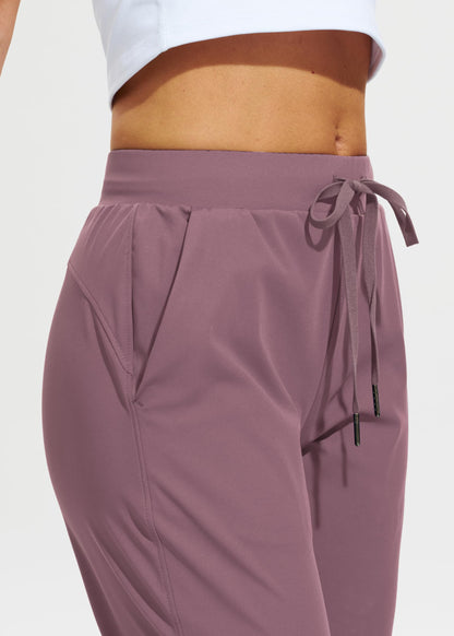 Libin Women's Joggers Pants Athletic Dance Sweatpants with Pockets Running Tapered Casual Pants for Workout,Lounge, Vintage Purple XXL