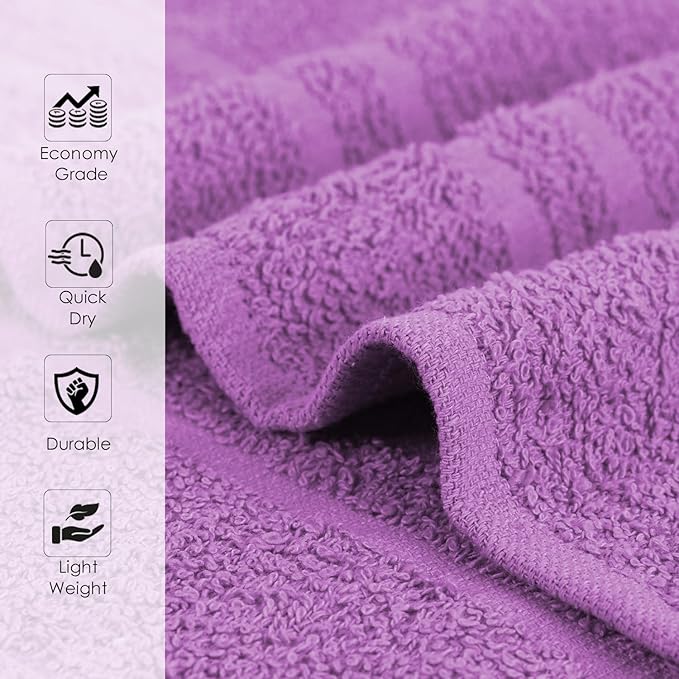 Hand Towels Purple Economy Salon Towels