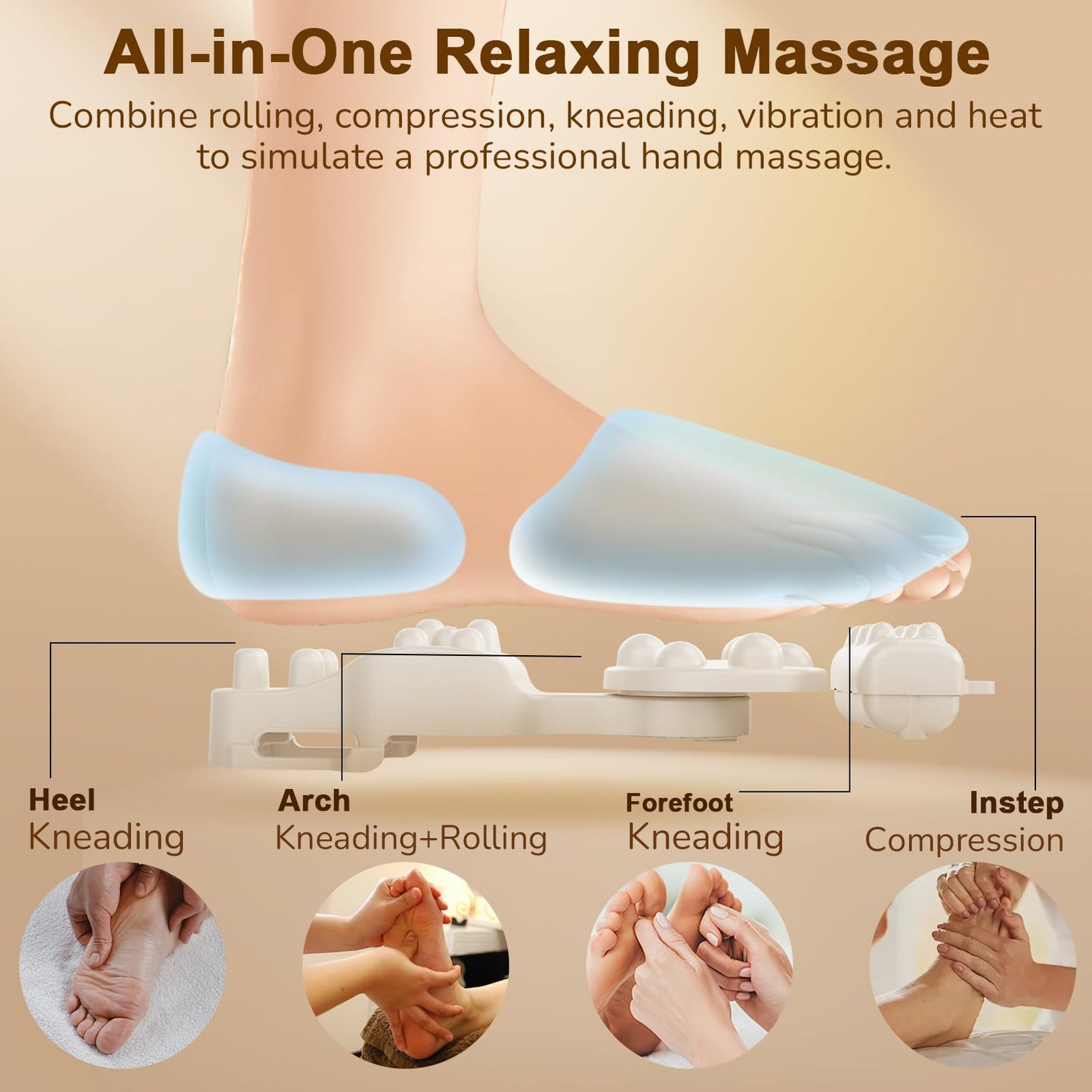 Shiatsu Foot Massager Machine with Heat : Deep Kneading Foot Massager with Vibration & Compression for Plantar Fasciitis & Neuropathy - for Women & Men,Relax for Home Office Use (Black)
