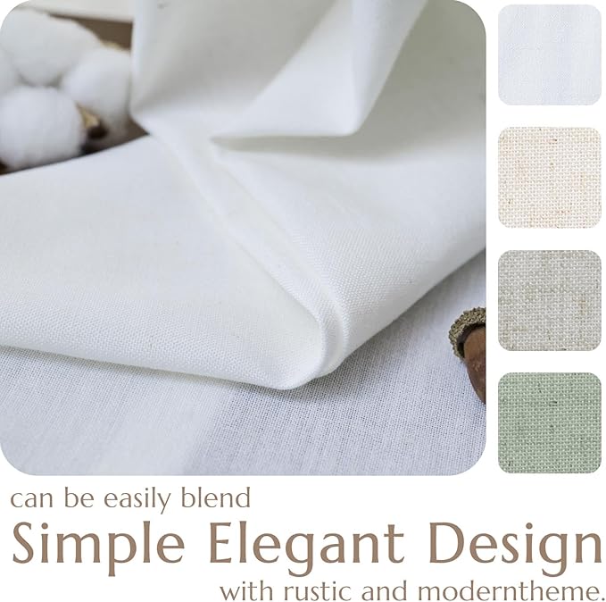 jinchan Linen Textured Tier Curtains 24 Inch for Kitchen Windows Farmhouse Cafe Curtains Small Drapes Rustic Light Filtering Half Window for Living Room Laundry Rod Pocket 2 Panels White