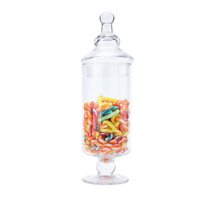 Stella Baicø Clear Glass Apothecary Jars, Candy Jar with Lid, Elegant Decorative Jars for Wedding and Party