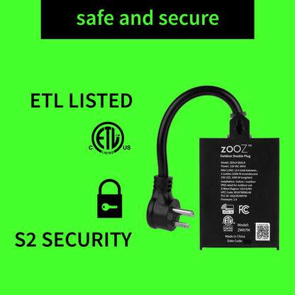 Zooz 800 Series Z-Wave Long Range Smart Plug ZEN04 800LR | Hub Required | Works with the Z-Box Hub, Home Assistant, and Hubitat