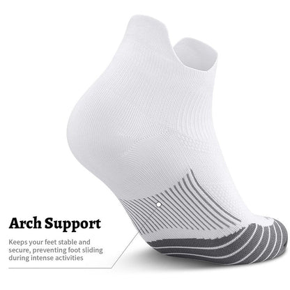 PAPLUS Compression Socks for Men & Women, Low Cut Ankle Running Socks with Arch Support, Plantar Fasciitis Relief for Walking, Cycling, Golf, Travel, Nurses