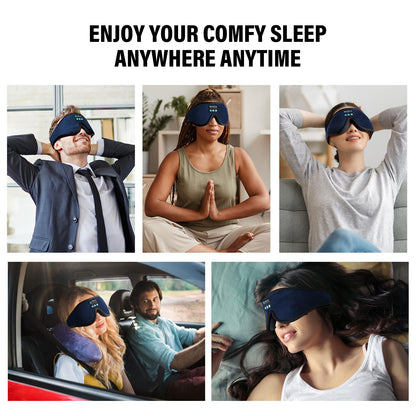 Sleep Headphones,Sleep Mask for Side Sleeper,3D Eye Mask for Sleeping with Stereo Speakers,Bluetooth Headphone,Perfect for Gifts for Women/Men Black