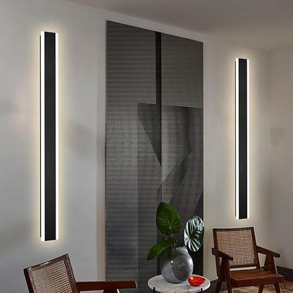 2 Pack Black Outdoor Wall Light,60 inch Long Outdoor Modern LED Wall Sconce, Waterproof IP65 LED Wall Mount Lighting Fixture for House Living Room Corridor Porch Patio Garage