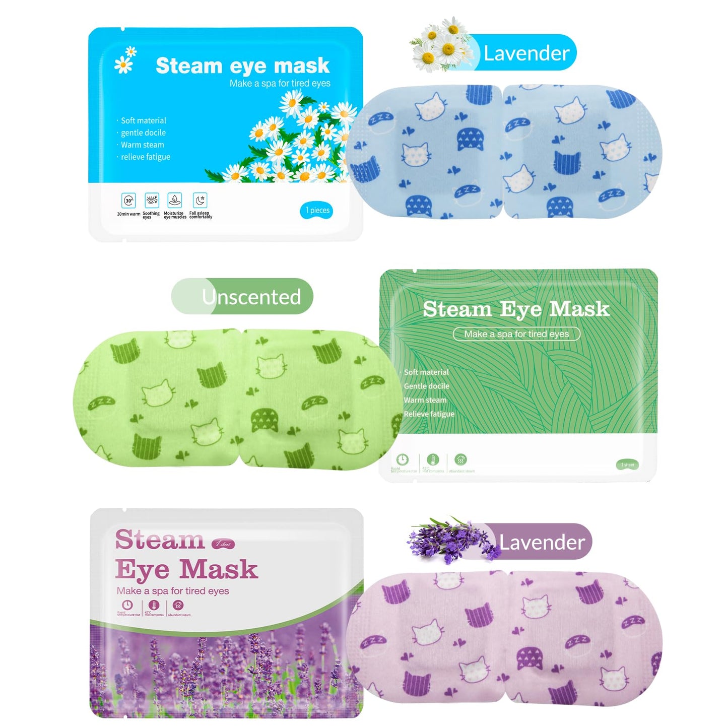Jekeno Steam Eye Mask, 16 Packs Eye Masks for Dry Eyes, 40-60 Minutes Self Moist Warm Compress Heated Disposable Mask for Sleep, Spa Relaxing Trip Gifts, Travel Essentials for Women Men