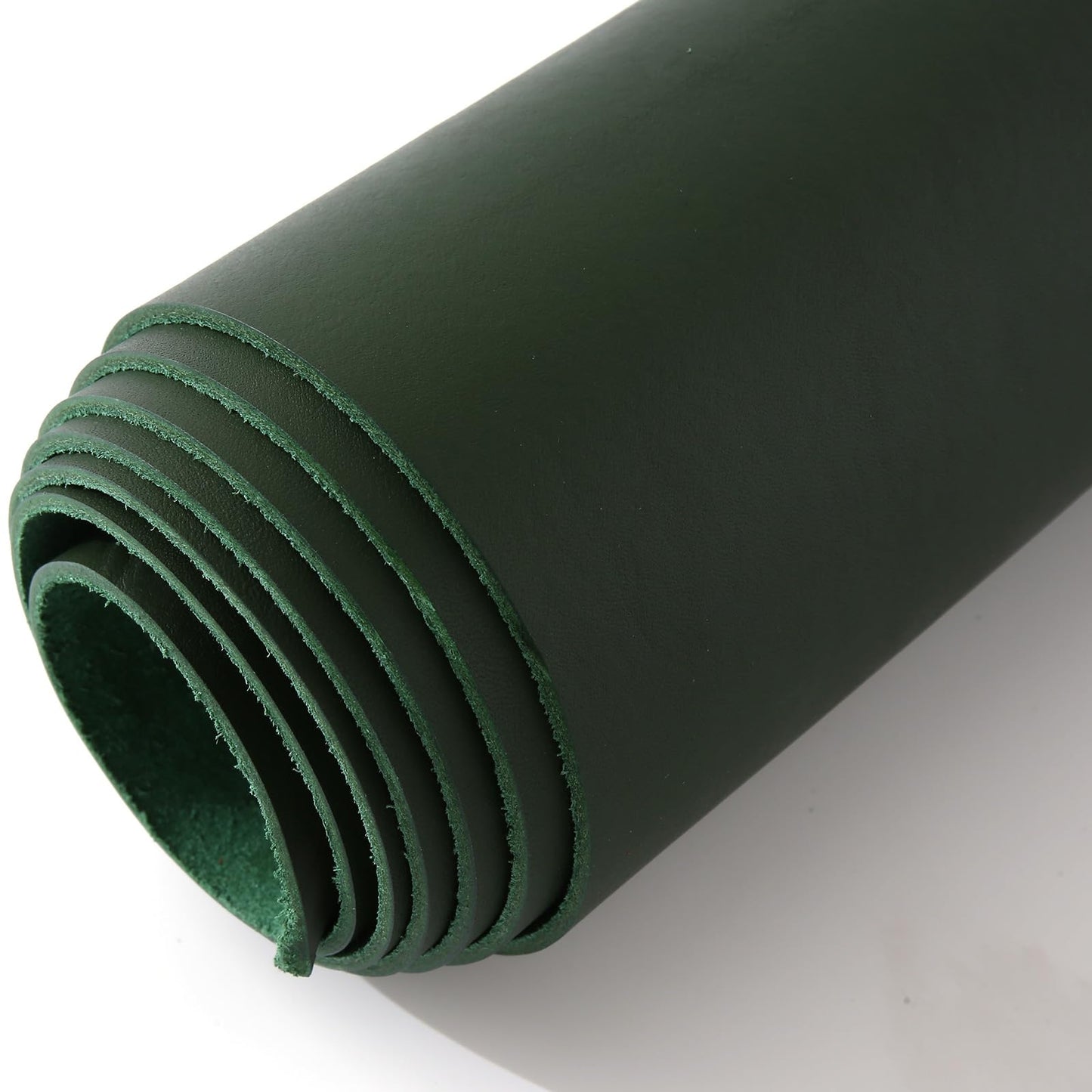 Large Size 17"x70" Leather, Cowhide Veg Tan Leather for Leather Belt Bag Strap Craft Shoe Making Wallet, 2.5mm Thick Full Penetration Dyeing Dark Green