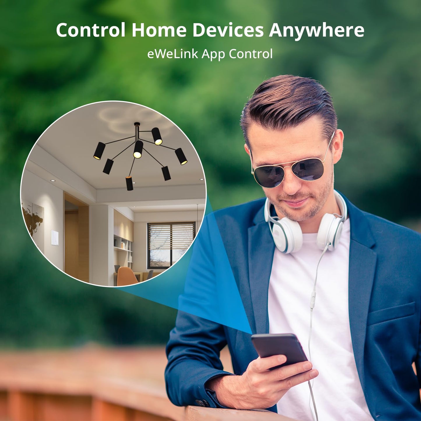 SONOFF Smart Light Switch, 2.4GHz WiFi Touch Smart Wall Switch for Lights, Works with Alexa and Google Home, Neutral Wire Required Interruptor Inteligente, 1 Gang 1 Way TX T2