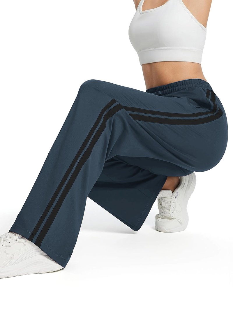 Tapata Women's 28" Inseam Petite Track Pants Loose Straight Leg Jogging Sweatpants Warm-Up Sports Athletic Running, Dark Grey, XL