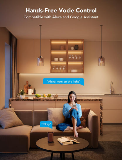Govee Smart Light Bulbs, 1200 Lumens Dimmable BR30 Bulbs, RGBWW Color Changing Light Bulb, Flood Light Bulbs Work with Alexa, Google Assistant, WiFi & Bluetooth LED Bulbs, Music Sync, 2 Pack