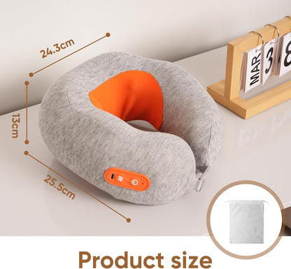 Howdy Shiatsu Neck Massager with Heat, 2-in-1 Portable Travel Cervical Support Pillow for Neck Relax, 2025 for Mom Dad Women Men